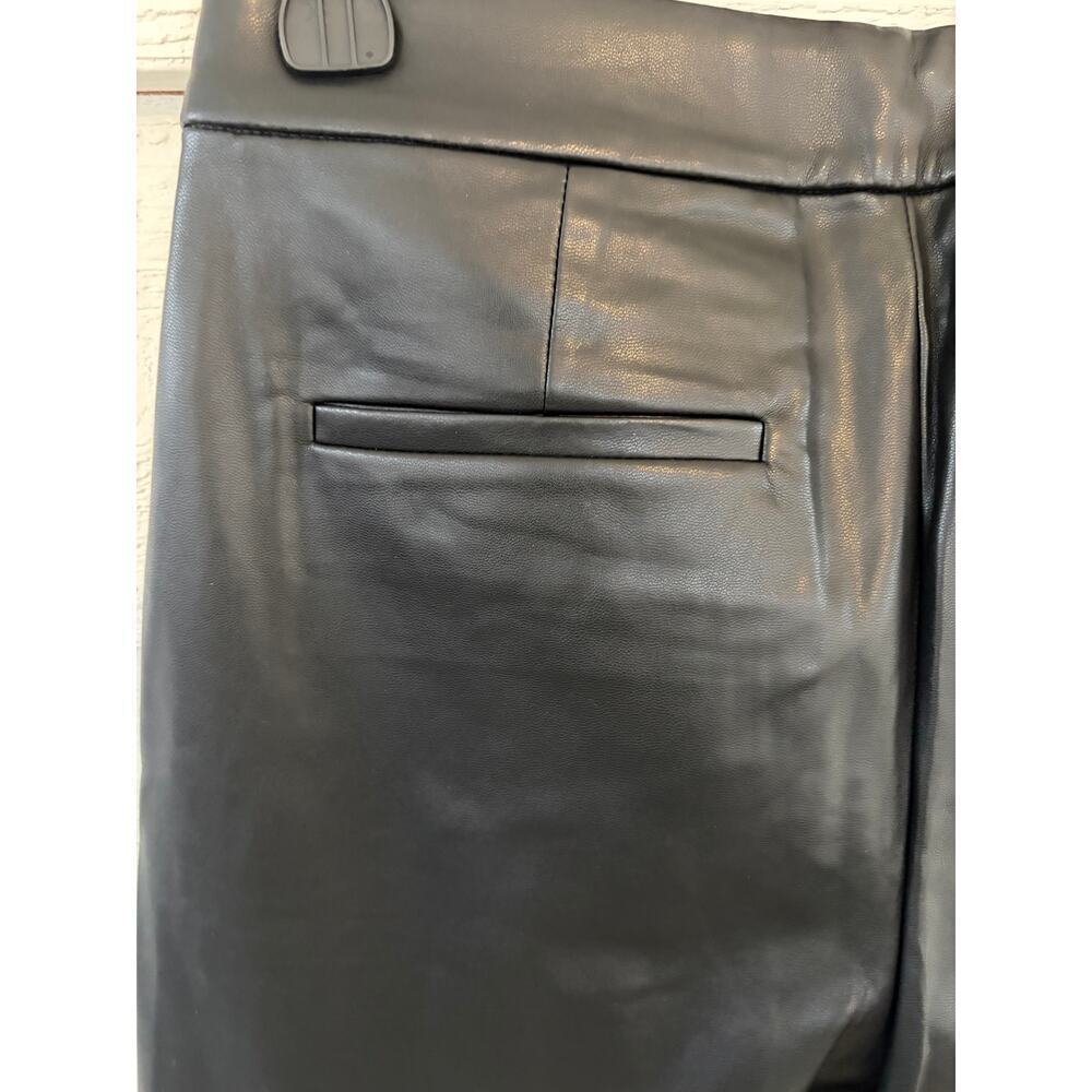 J.Crew Kate Black Faux Leather Pants Size 00 NWT Perfecting Pockets Slim Fit - Picture 10 of 11